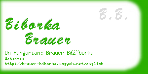 biborka brauer business card